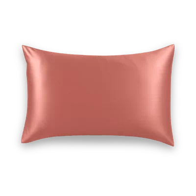 Taie d'oreiller en soie GAÏANNE coloris terracotta